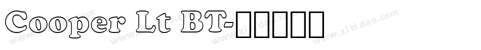Cooper Lt BT字体转换